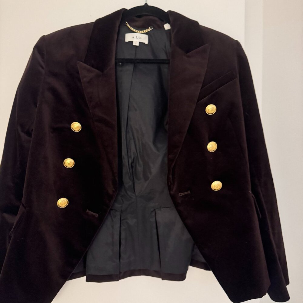 ALC Brown Velvet Blazer